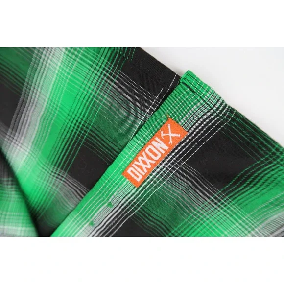 Dixxon Flannel O'Malley Irish Shirt Mens Large Green Plaid Short Sleeve St Paddy - Picture 4 of 11